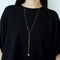 Adjustable Pull-Tab Freshwater Pearl Y-Shape Snake Chain Necklace - floysun