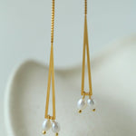 Adjustable Pull-Tab Freshwater Pearl Y-Shape Snake Chain Necklace - floysun