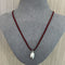 Adjustable Suede Cord Long Oval Pendant Necklace 925 Sterling Silver - floysun