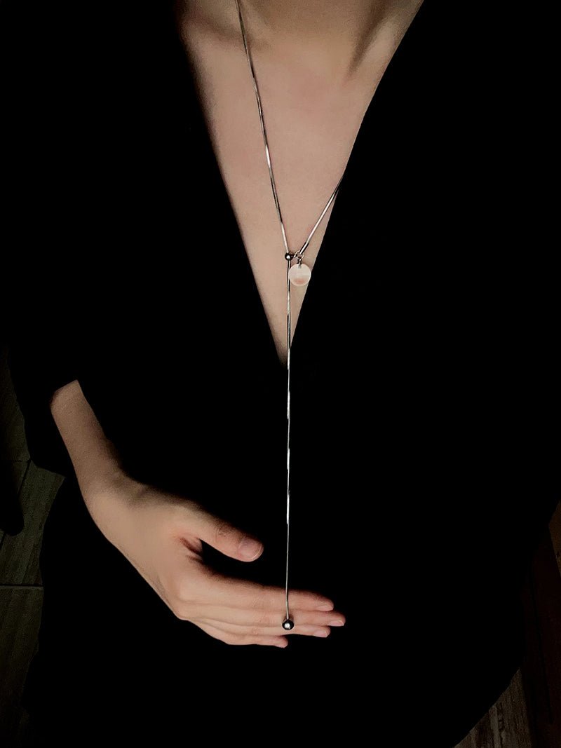 Adjustable Y - Shape Crystal Snake Chain Necklace - floysun