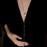 Adjustable Y - Shape Crystal Snake Chain Necklace - floysun