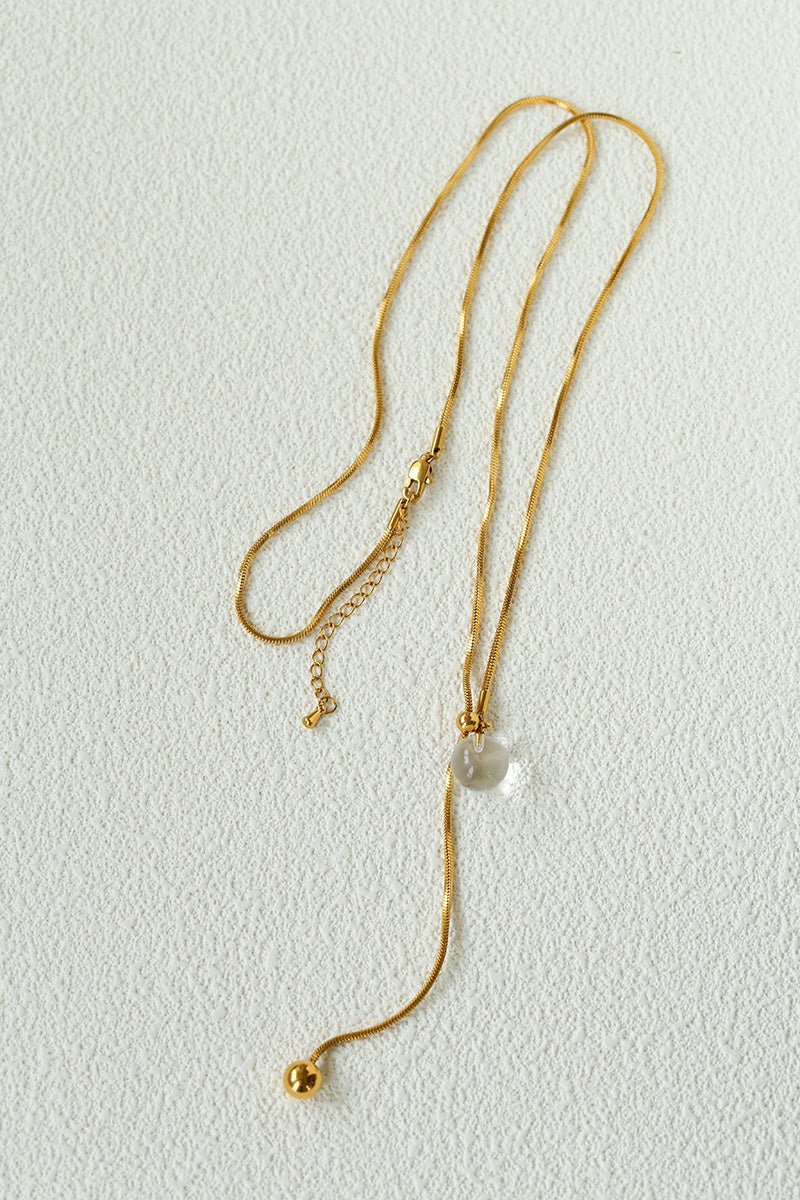 Adjustable Y - Shape Crystal Snake Chain Necklace - floysun