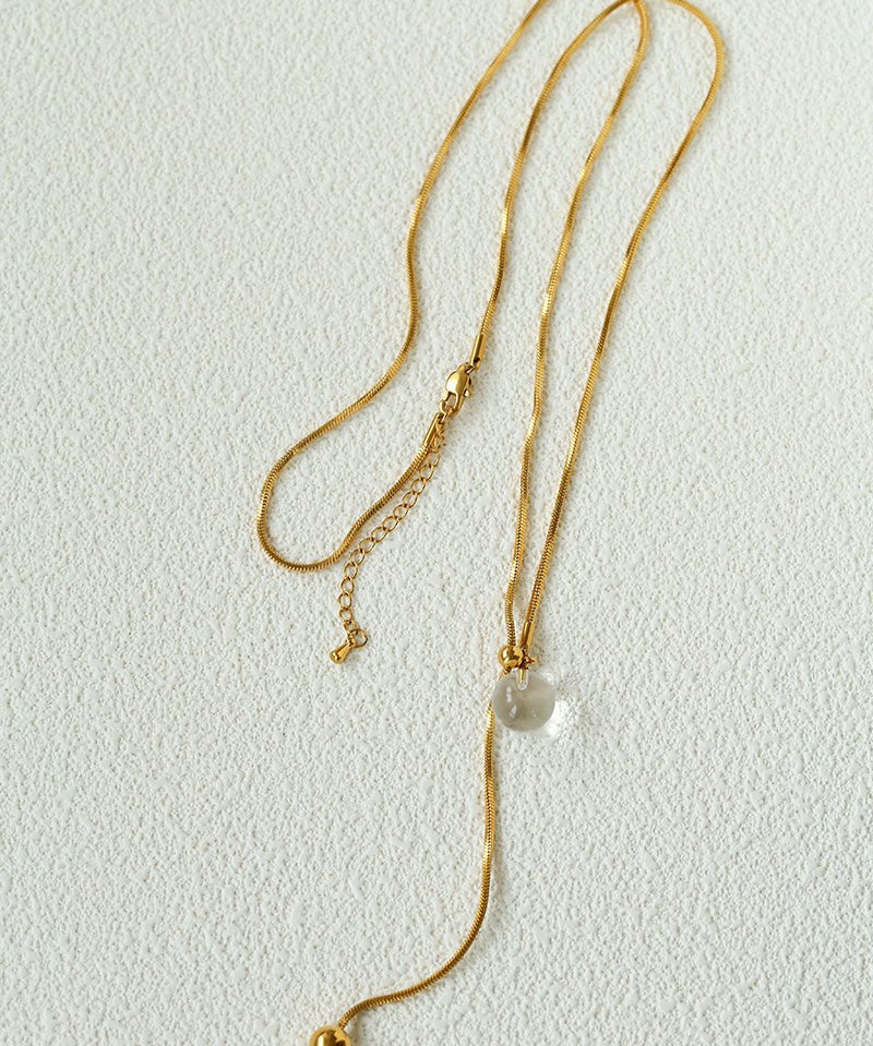 Adjustable Y - Shape Crystal Snake Chain Necklace - floysun