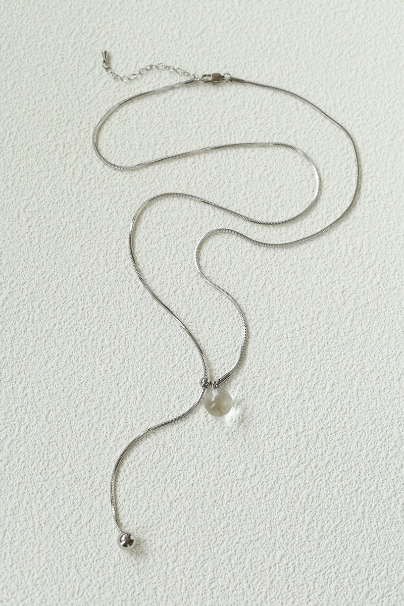 Adjustable Y - Shape Crystal Snake Chain Necklace - floysun
