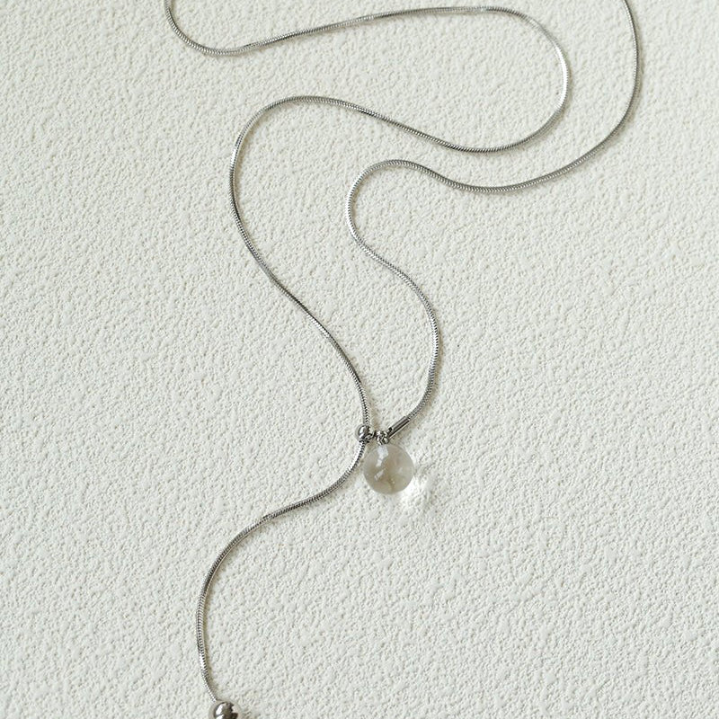 Adjustable Y - Shape Crystal Snake Chain Necklace - floysun