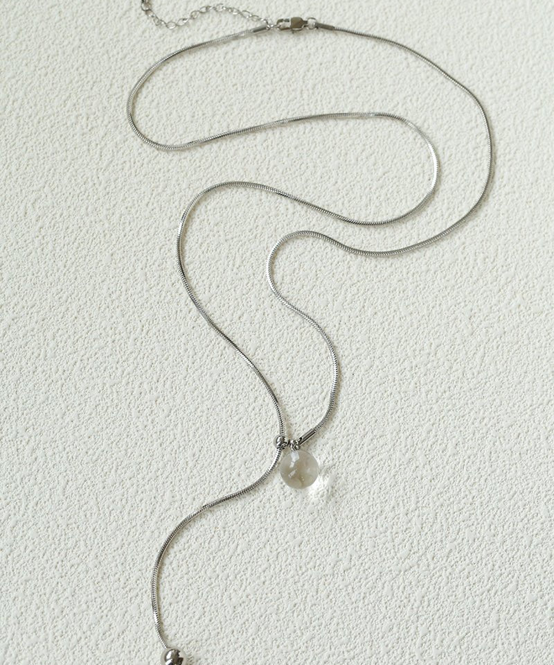 Adjustable Y - Shape Crystal Snake Chain Necklace - floysun