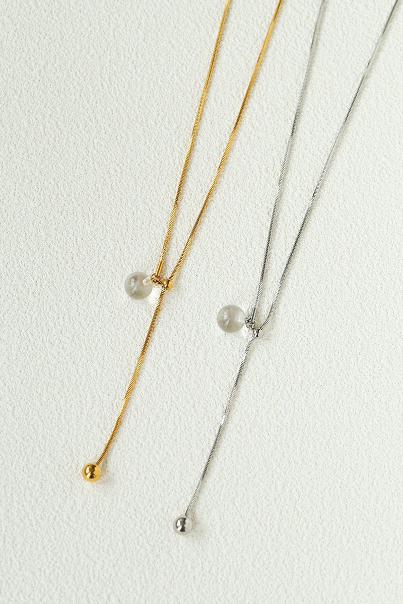 Adjustable Y - Shape Crystal Snake Chain Necklace - floysun