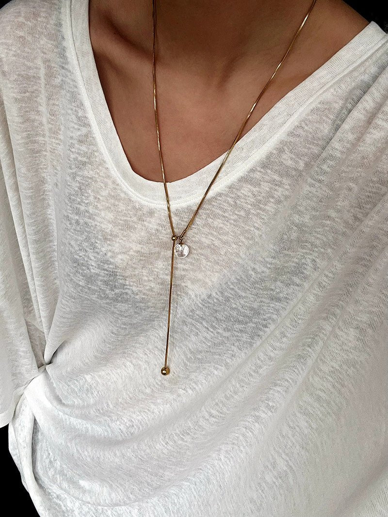 Adjustable Y - Shape Crystal Snake Chain Necklace - floysun