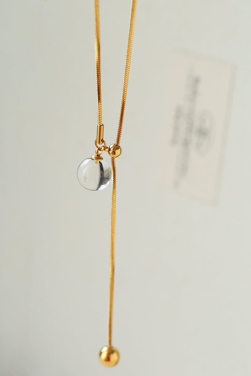 Adjustable Y - Shape Crystal Snake Chain Necklace - floysun
