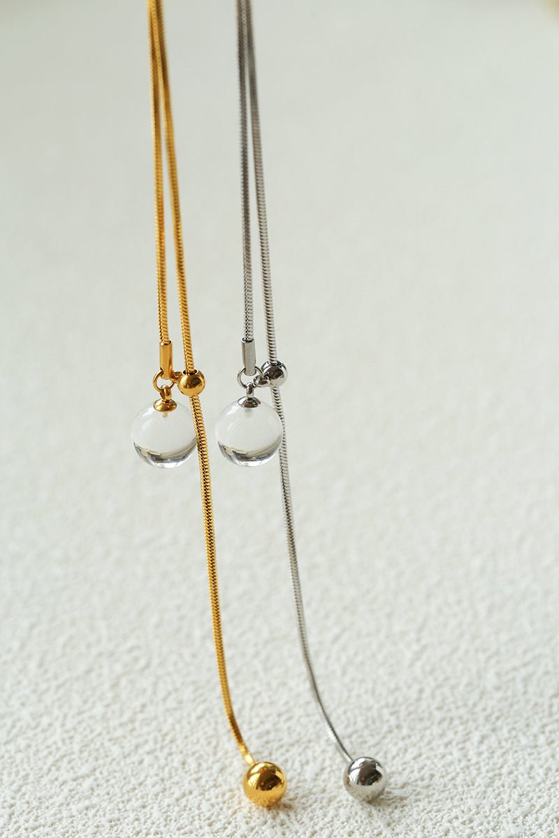 Adjustable Y - Shape Crystal Snake Chain Necklace - floysun