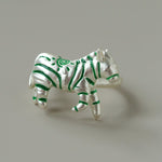 Adjustable Zebra Enamel Open Ring - floysun