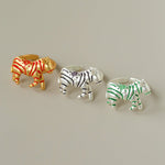 Adjustable Zebra Enamel Open Ring - floysun