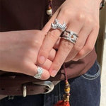 Adjustable Zebra Enamel Open Ring - floysun