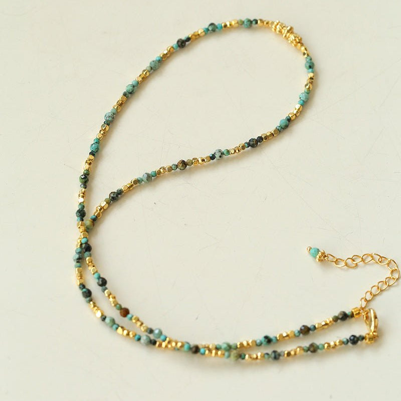 African Turquoise Beaded Necklace - floysun