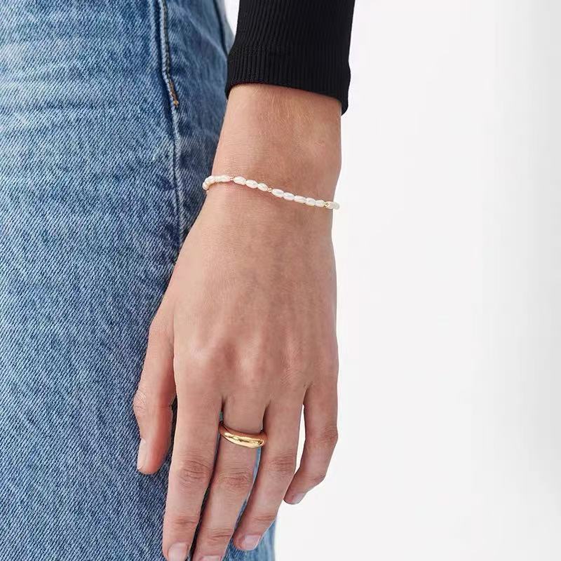 All-Match Layerable Rice Freshwater Pearl Bracelet - floysun