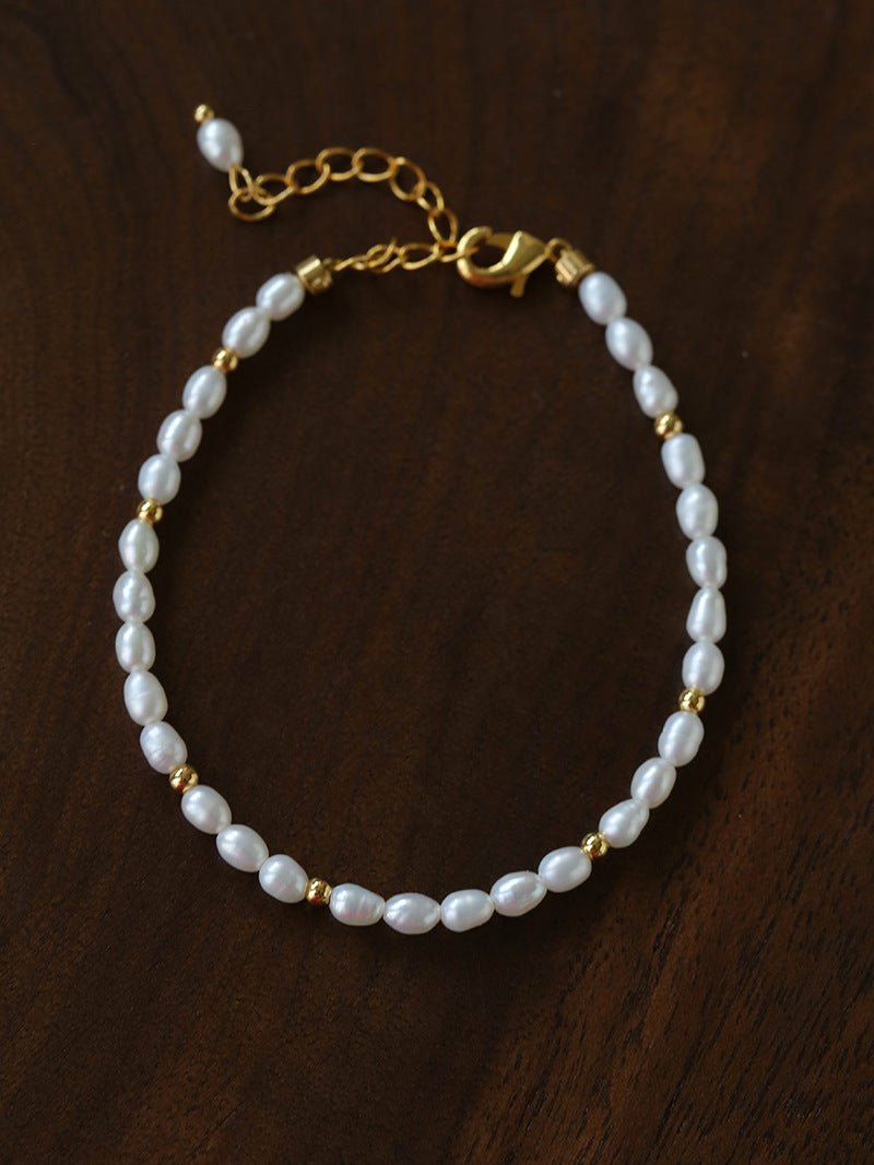 All-Match Layerable Rice Freshwater Pearl Bracelet - floysun