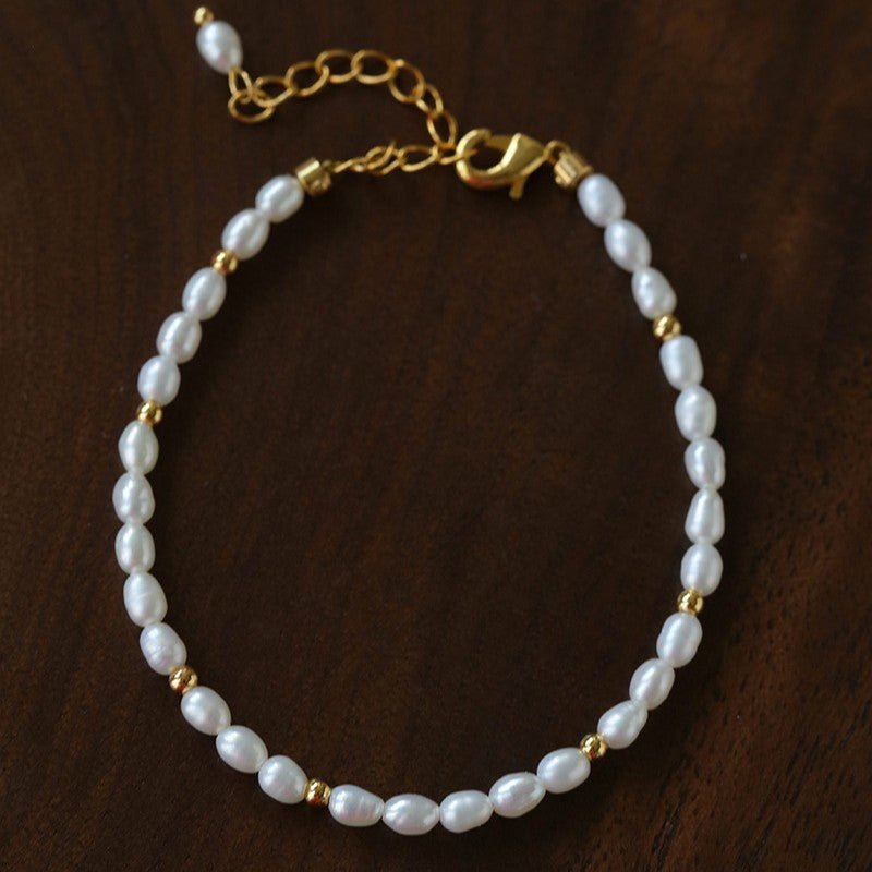 All-Match Layerable Rice Freshwater Pearl Bracelet - floysun