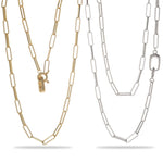 Alternating Bar Paperclip Chain Necklace - floysun