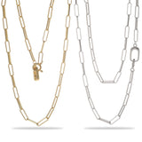 Alternating Bar Paperclip Chain Necklace - floysun