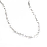 Alternating Bar Paperclip Chain Necklace - floysun