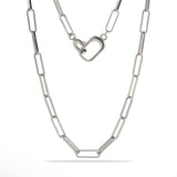 Alternating Bar Paperclip Chain Necklace - floysun