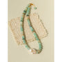 Amazonite & Baroque Pearl Beaded Necklace - floysun