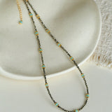 Amazonite & Pyrite Beaded Necklace - floysun
