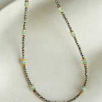 Amazonite & Pyrite Beaded Necklace - floysun