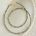 Amazonite & Pyrite Beaded Necklace - floysun