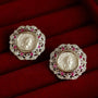 Ancient Greek Retro 925 Silver Coin Stud Earrings - Type A - floysun