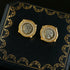 Ancient Greek Retro 925 Silver Coin Stud Earrings - Type D - floysun