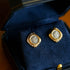 Ancient Greek Retro 925 Silver Coin Stud Earrings - Type G - floysun