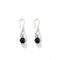Angelite and Black Onyx Flower Bud Drop Earrings - floysun