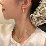 Angelite and Black Onyx Flower Bud Drop Earrings - floysun