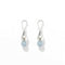 Angelite and Black Onyx Flower Bud Drop Earrings - floysun