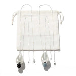 Angelite and Black Onyx Flower Bud Long Necklace - floysun