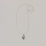 Angelite and Black Onyx Flower Bud Long Necklace - floysun