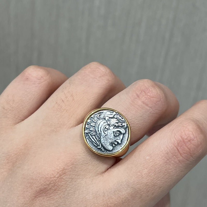 Antique Roman Silver Coin Ring - floysun