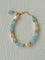 Aquamarine & Aventurine Freshwater Pearl Beaded Bracelet - floysun