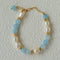 Aquamarine Freshwater Pearl Beaded Bracelet - floysun