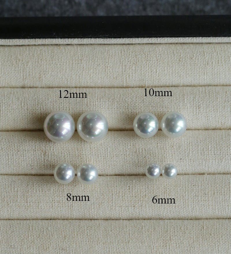 Artificial Australian White Pearl Stud Earrings - floysun
