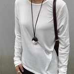 Artisan Black Ebony & Brushed Metal Long Necklace - floysun