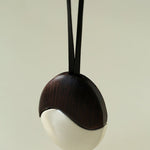 Artisan Black Ebony & Brushed Metal Long Necklace - floysun