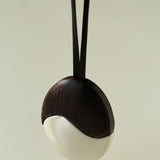 Artisan Black Ebony & Brushed Metal Long Necklace - floysun