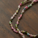 Artisan Hammered Coin Charm Natural Stone Beaded Necklace - floysun