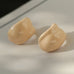 Artisanal Cream Series Enamel Huggie Earrings- Cream Apricot - floysun