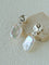 Artistic Irregular Sculpt Metal Baroque Pearl Dangle Earrings - floysun