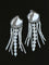 Asymmetric Polished Silver Leaf Long Tassel Earrings - floysun