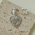Asymmetrical Heart Cross Pendant Earrings - floysun