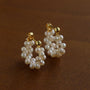Aurora Bloom Woven Pearl Earrings - floysun
